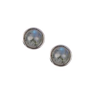 3.17ct Paul Island Labradorite Sterling Silver Earrings 