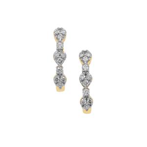 1/4ct Flawless Diamonds 9K Gold Tomas Rae Earrings 