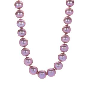 Naturally Lavender Edison Pearl Strand Sterling Silver Graduated Necklace 