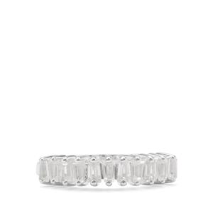 1.10ct White Zircon Sterling Silver Ring 