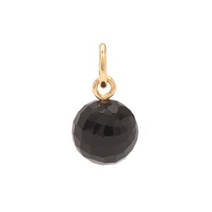 Molte Black Onyx Ball Charm in Gold Plated Silver 6.40ct