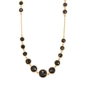 Black Onyx Necklace in Gold Vermeil 46.65cts