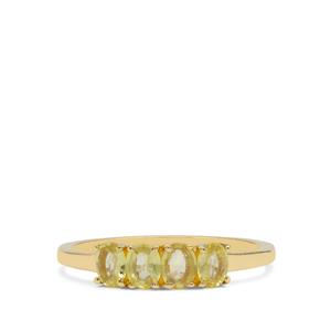 Songea Yellow Sapphire Ring in 9K Gold 0.95ct