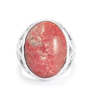 14ct Thulite Sterling Silver Ring 