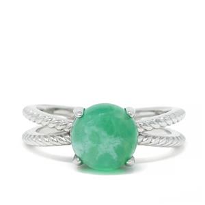 Szklary Chrysoprase Ring in Sterling Silver 2.45cts
