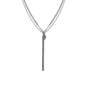 Necklace in Rhodium Plated Sterling Silver 46cm/18'
