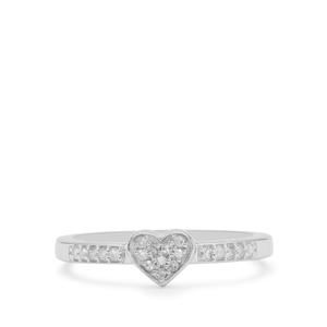 Diamond Ring in Sterling Silver 0.10ct