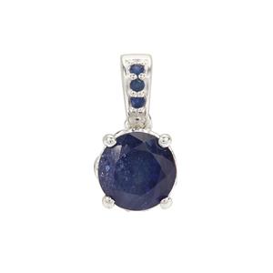 2.55cts Madagascan Blue Sapphire Sterling Silver Pendant (F)  