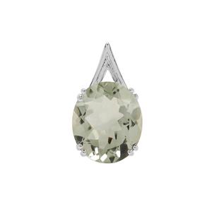 Prasiolite Pendant in Sterling Silver 6.50cts