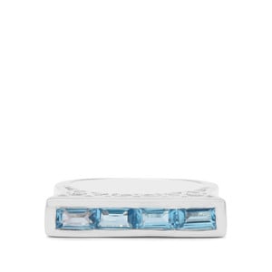 1.47ct Swiss Blue Topaz Sterling Silver Ring