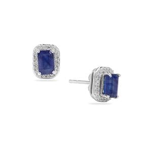 Blue Sapphire Sterling Silver Earrings