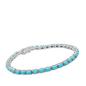 7.70ct Sleeping Beauty Turquoise Sterling Silver Bracelet