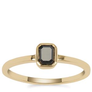 Black Diamond Ring in 9K Gold 1/3ct - April Birthstone