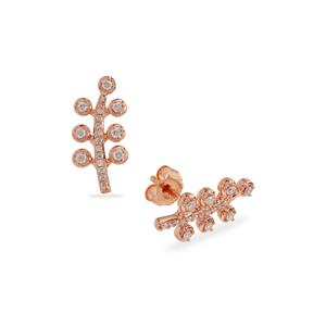 1/5ct Pink Diamonds 9K Rose Gold Earrings 