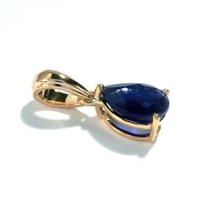Blue Sapphire 9K Gold Pendant
