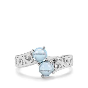 1.35ct Swiss Blue Topaz Sterling Silver Ring 