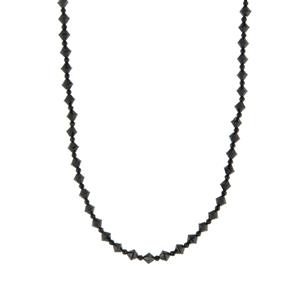 Black Onyx Faceted Bicones 6mm Necklace, 18 Inches 66.50cts