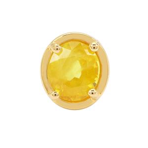 1.50ct Bang Kacha Yellow Sapphire 9K Gold Pendant