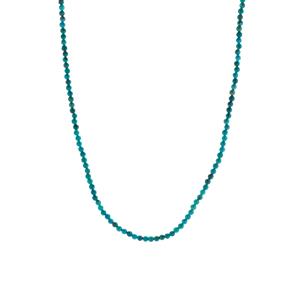 35ct Hubei Natural Turquoise with Gold Tone Sterling Silver Necklace