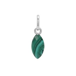 Malachite Pendant in Sterling Silver 2.85cts