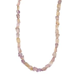 96ct Mato Grosso Ametrine Sterling Silver Tumbled Necklace