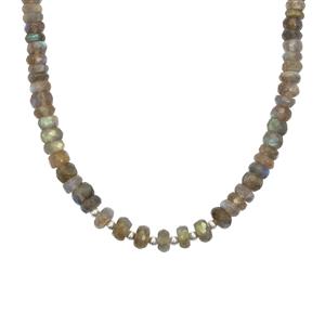 133cts Labradorite Sterling Silver Necklace 