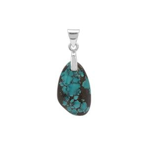 Lhasa Turquoise Pendant in Sterling Silver 12cts