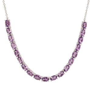 8cts Zambian Amethyst Sterling Silver Necklace 