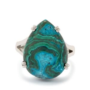  17cts Chrysocolla Malachite Sterling Silver Aryonna Ring 