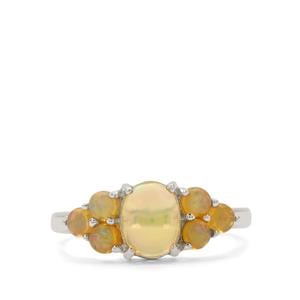 1.45cts Ethiopian Opal Sterling Silver Ring 