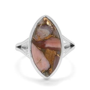 7ct Copper Mojave Pink Opal Sterling Silver Aryonna Ring 