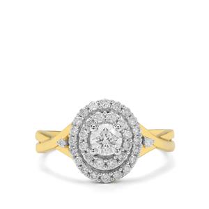 3/4ct Diamonds 9K Gold Ring 