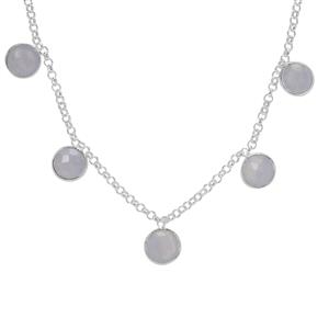 17.30ct Blue Lace Agate Sterling Silver Necklace