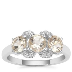 Serenite Ring with White Zircon in Sterling Silver 1.50cts