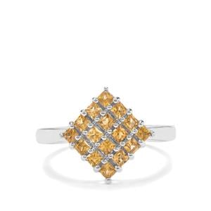 0.72ct Golden Tourmaline Sterling Silver Ring