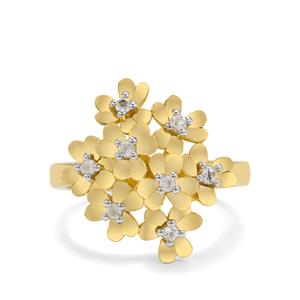 0.20ct White Topaz Midas Ring