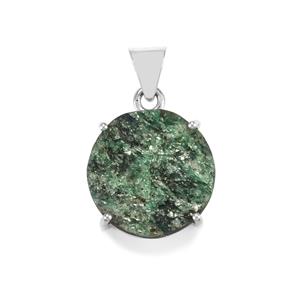 Fuchsite Drusy Pendant in Sterling Silver 27cts