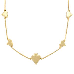 Gold Plated 999 Sterling Silver Heart Slider Necklace