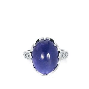  12.92cts Tanzanite Sterling Silver Ring 
