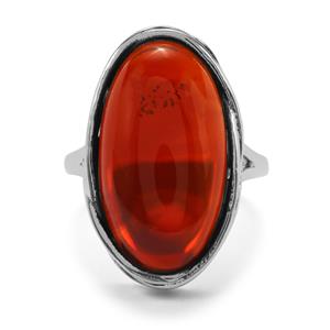 11.32ct American Fire Opal Sterling Silver Ring 