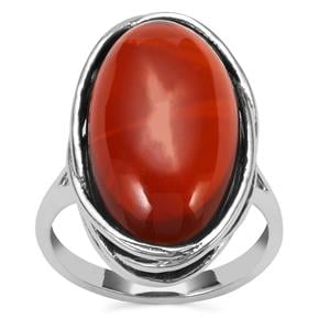 American Fire Opal Ring in Sterling Silver 11.32cts