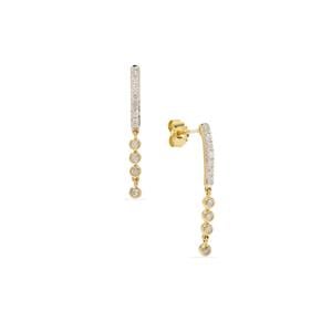 1/3ct Diamond 9K Gold Earrings  