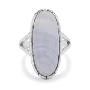 12ct Blue Lace Agate Sterling Silver Aryonna Ring 