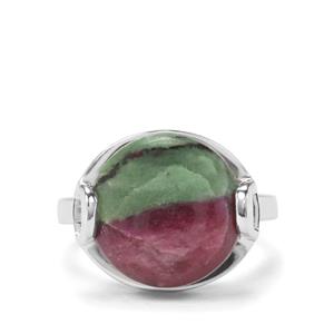 11.16ct Ruby-Zoisite Sterling Silver Ring