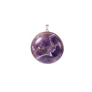 96.50ct Banded Amethyst Rose Tone Sterling Silver Pendant