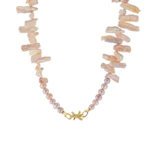 Naturally Coloured Lavender Freshwater Cultured Pearl Necklace