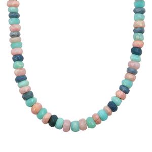 58cts Multi-Colour Opal Sterling Silver Necklace 