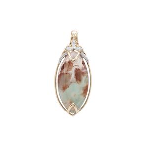Aquaprase™ Pendant with White Zircon in 9K Gold 10.12cts