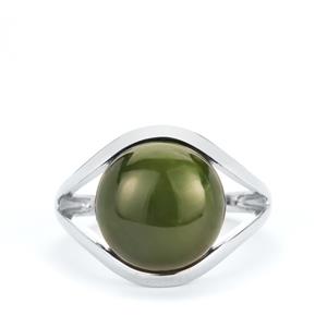 7.85ct Canadian Nephrite Jade Sterling Silver Ring