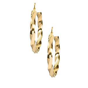 9K Gold Twist Creole Earrings 1.80g